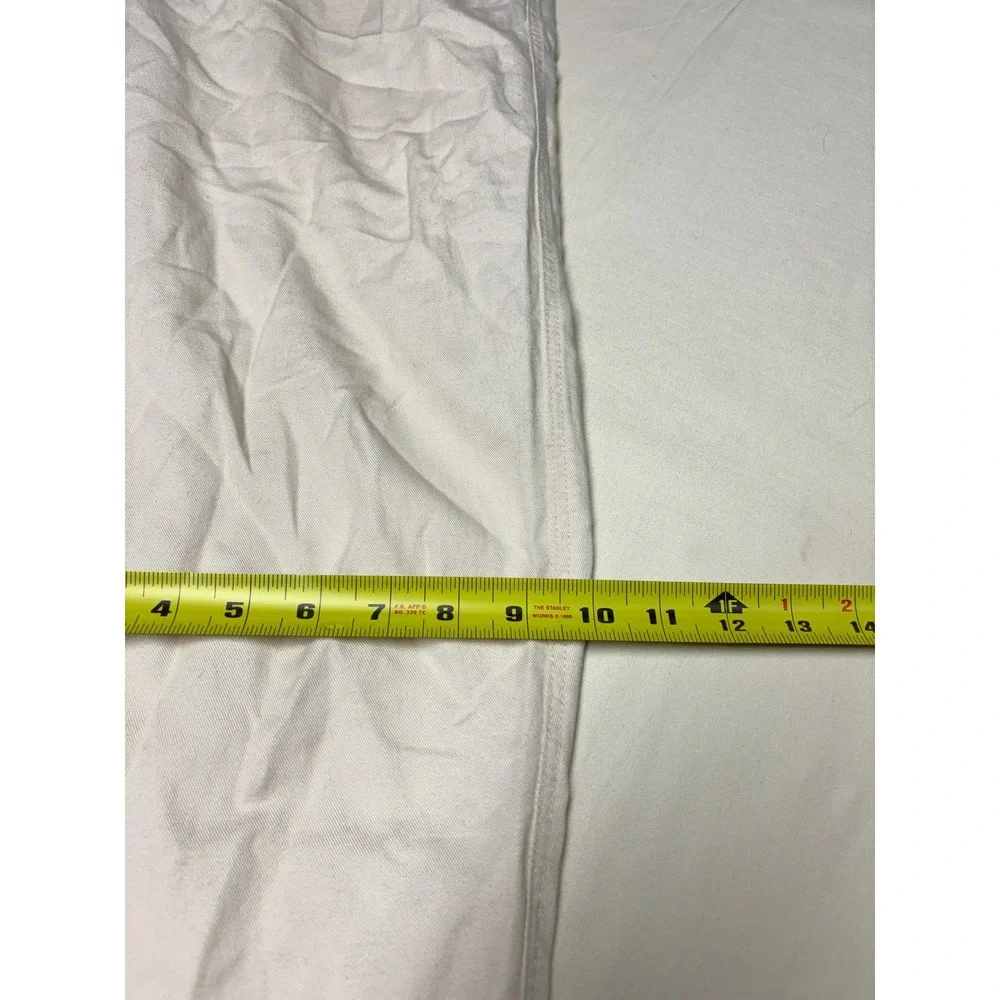 COS Off White Cotton Linen Blend Wide Leg Drawstring Pants Womens Size 4 W26 L26